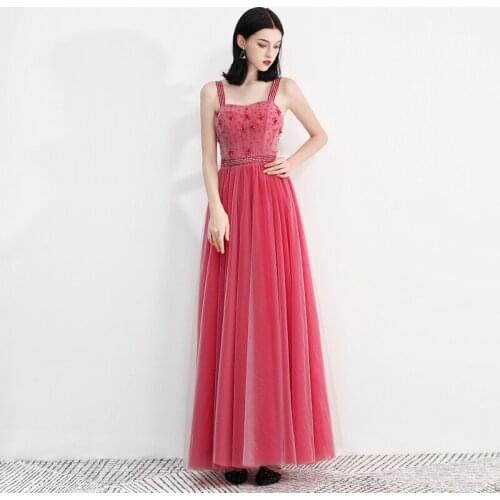 Evening Dress Bling Lace Up Red Grey Romantic Tiered Hem Formal Dresses Women Fashion Long Party Gown