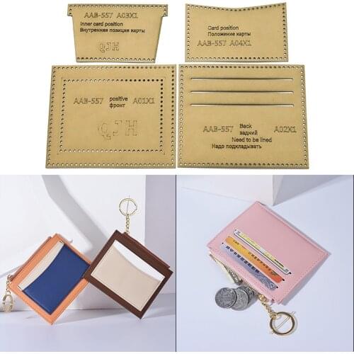 1Set DIY Kraft Paper Template Fashion Small wallet Womens Shorts Card package Leather Craft Pattern DIY Stencil Sewing Pattern