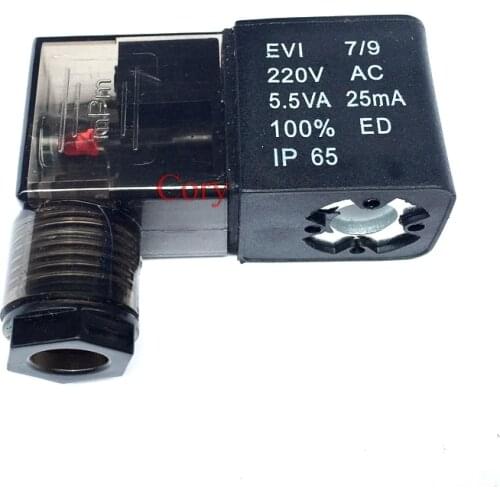 1PC For 4V210-06/08 4V220-06/08 4V230C 2P025-06/08 2V025-06/08 3V1-06 plug type DC 12V/24V AC 110V/220V valve solenoid coil