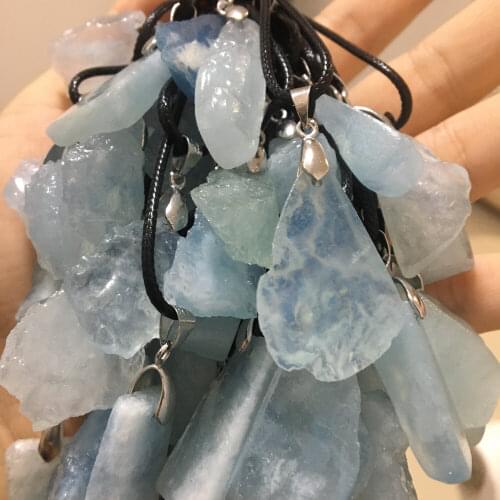 10pendants Natural freedom shape irregular aquamarine pendant send randomly wholesale