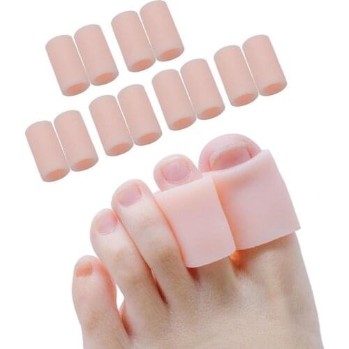 2pcs Transparent Gel Fingers Protector Corn Corrector Hammer Toe Separator Foot Suport Gel Toe Tube Separation Protection