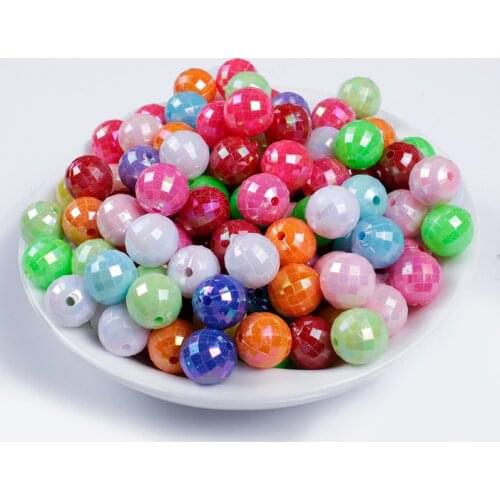 20/40/100/200Pcs Shiny AB Round Ball Loose Acrylic Spacer Beads 10mm Choose Colors Beads for DIY Jewelry Handmade Accesories