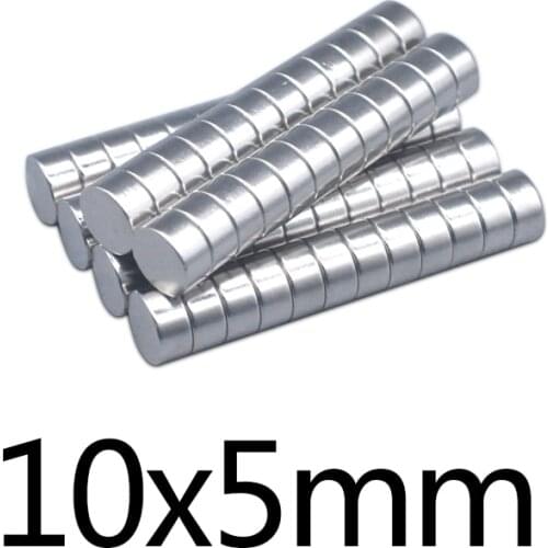 20/50/100PCS 10x5 mm Powerful Neodymium Disc Magnets 10mmx5mm Search Diameter Magnet 10x5mm Round Magnets 10*5mm