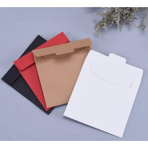 2000pcs Kraft Paper CD Sleeves Discs DVD Packaging Bag Box CD Case Cover Envelope For Wedding Event Party white red black