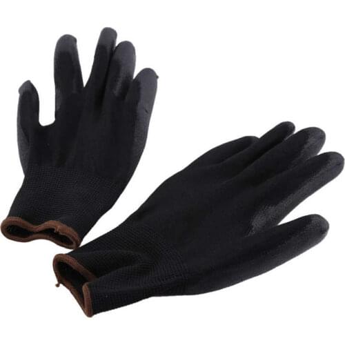 24Pcs Antistatic Nylon Gloves Anti Static ESD Electronic Working Gloves PU Coated Safety Work Mechanic Workers Builder Gloves