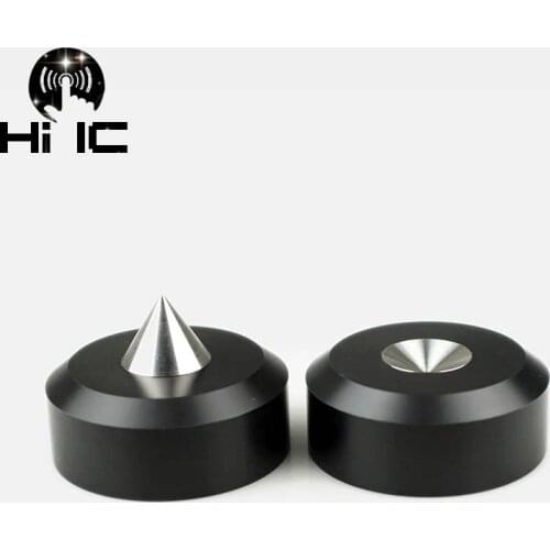 4 Pcs HIFI Audio Speaker Spikes Black Crystal Steel Speakers Repair Parts Foot Pad Anti-shock Shock Absorber Isolation Nail