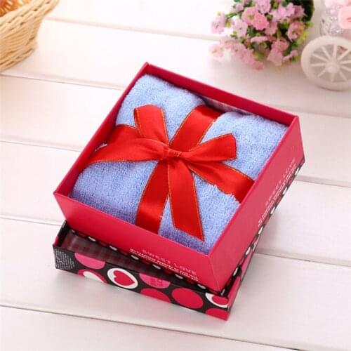 5pcs/lot 35*72cm Cotton towel with Gift Package for Birthday Party Wedding Valentines Day nice gift Washing face towel