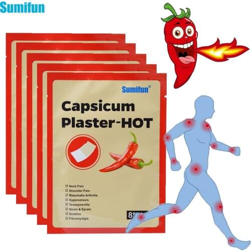 96Pcs/12Bags Hot Pepper Pain Relief Patches Neck Back Knee Shoulder Joint Muscle Soreness Sprain Analgesic Treatment Stickers