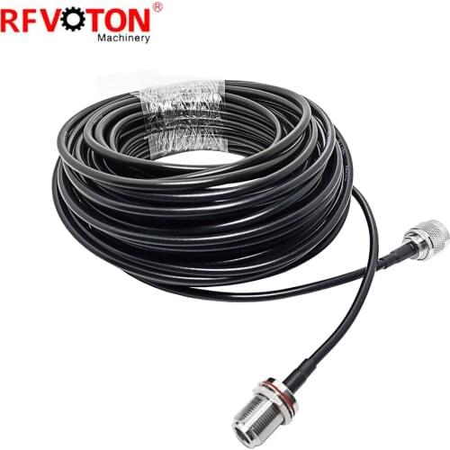Free shipping RF Cable Connector N type male plug to N female jack bulkhead with RG58 Pigtail Cable Assembly