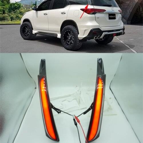 Free shipment LED Rear Bumper Light, warning lights, rear fog lamp, Brake Lights, turn signal for FORTUNER 2015 2016,DRL