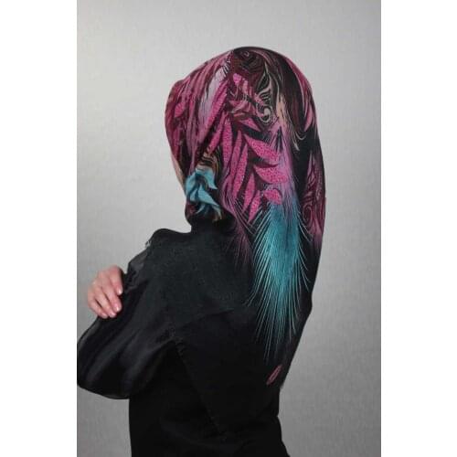 BLUELİFE SHİNE PATTERNED SILVERY LINEN SCARF-DESEN-01-RENK-09