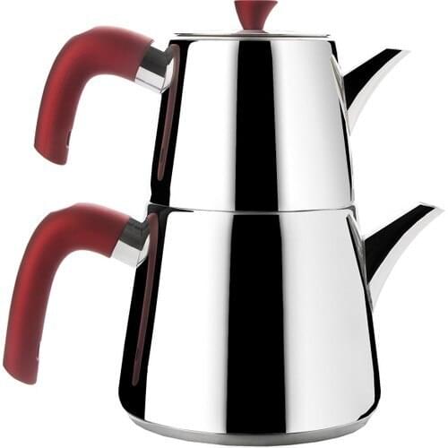 Teapot Set Red Tea Set Cup Tea for Turkish Tea Sets Kitchen Products Stainless Steel Teapot