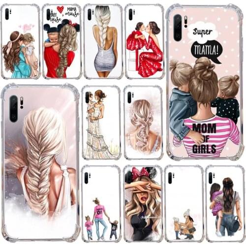 Super girl mom baby mama Phone Case Transparent for Samsung s9 s10 s20 Huawei honor P20 P30 P40 xiaomi note mi 8 9 pro lite plus
