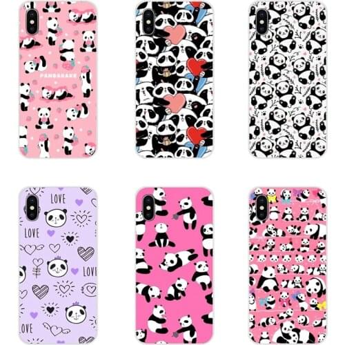 Cute panda pattern Heart Lover TPU Transparent Skin Case For Xiaomi Mi6 A1 5X 6X Redmi Note 5 5A 4X 4A 4 3 Plus Pro pocophone F1