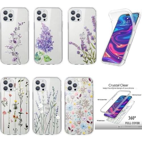 360 Full Cover For Samsung Galaxy A12 A21S A52 A51 A50 A72 A70 A71 A10 A40 A32 A31 A20E S9 S10 S20 FE Plus S21 Ultra Flower Case
