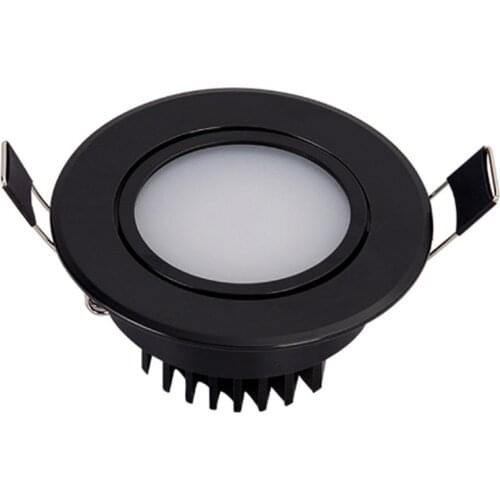 Anti Fog Black Led Downlight Lamps Cob Ceiling Spot Light 5W 7W 9W 12W 85-265V Dimmable Ceiling Recessed Lighting Indoor Lightin