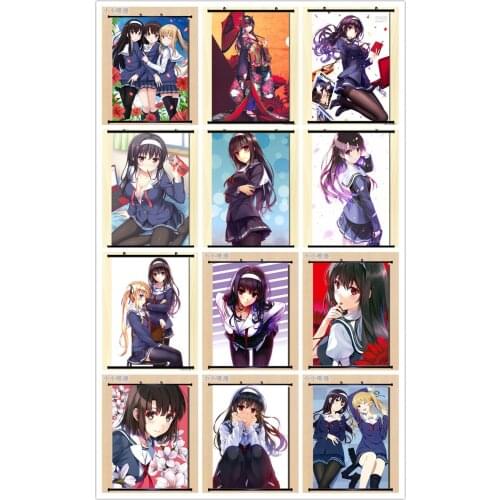 Coscase Japanese Decorative Picture Anime Saekano Saenai Hiroin no Sodatekata Utaha Kasumigaoka Home Decor Wall Scroll Poster