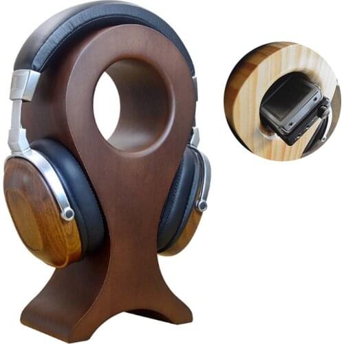 JINSERTA Wood Headphones Stand Holder Hanger Wooden Headset Desk Display Shelf Rack Universal Bracket Earphone Accessories