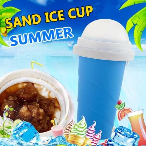 DIY Quick-Frozen Smoothies Ice Cream Cup Milkshake Bottle Homemade Pinched Silicone Colorful Child-Friendly Creative Ice Cup