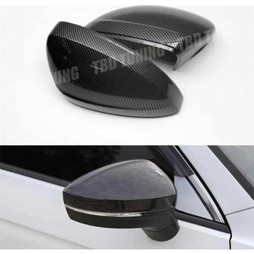 For VW Volkswagen Tiguan Replacement Style Carbon Fiber Look Rear View Mirror Cover 2016 2017 2018 2019