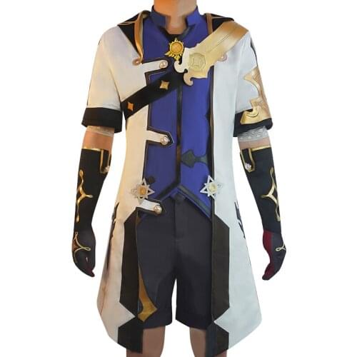 Captain Genius Albedo Game Genshin Impact Cosplay Project Costumes Halloween Adult Cos Windbreaker Male Shirt Prop Accessories