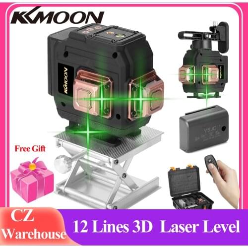 Multifunctional 3D 12 Lines Laser Level Tool Vertical Horizontal Lines with Self-leveling Function