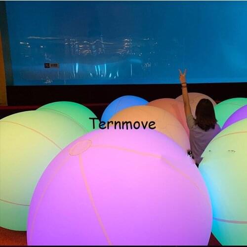 Inflatable led sound control balloon led beach ball remote control color changing giant led balloon for concert
