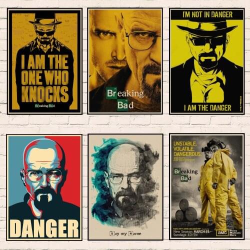 Breaking Bad Movie Retro Poster Vintage Kraft Paper Retro Posters Wall Sticker Bar Cafe Decoration Home Decor Gift A4