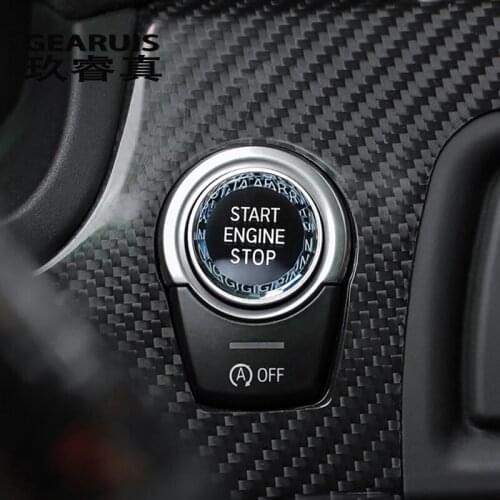 Car styling ENGINE START STOP switch button Stickers For BMW 1 3 4 5 Series F30 F32 F34 X1 X5 X6 E71 F52 Z4 E89 E90 E91 E60 E87