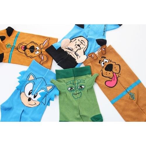 5Styles Cartoon Game Socks Long Ears Animal Dogs Tube Socks Men Cotton Funny Fashion Novelty Casual Calcetine Corto Hombre