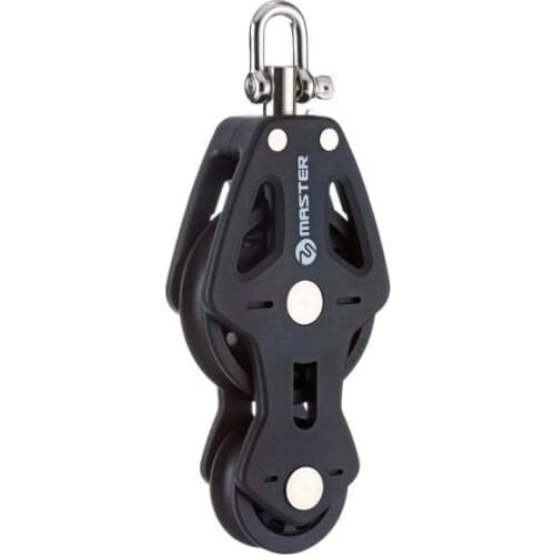 Sailboat Dinghy 60mm 2 1/3" Single Swivel Shackle, Fiddle Block Small Boat Block Master BP-0619F