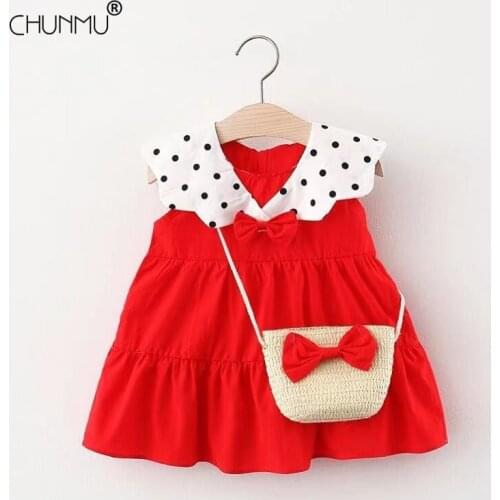 Baby Girls Dresses Summer Casual Toddler Girl Dot Princess Costumes Newborn Party Dress Infant Fashion Clothing