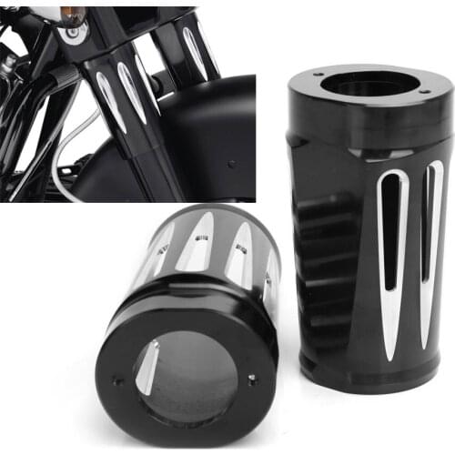 Motorcycle Edge Cut Billet Fork Boot Sliders Cover Cow RSD For Harley Touring 2014 to 2016