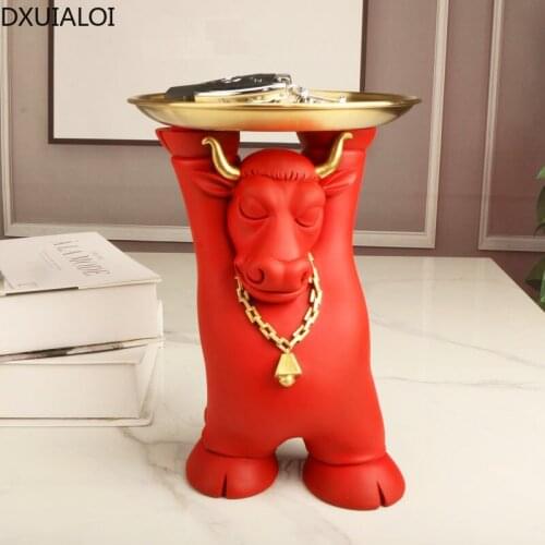 Simple Creative Animal Sculpture Storage Tray Housewarming Gift Living Room Key Remote Control Entrance Storage Home Decoration