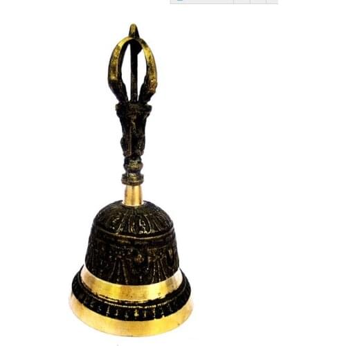 16cm(High) Rare Qing Dyansty Kcopper hand bell musical instruments,best collection&adornment,free shipping