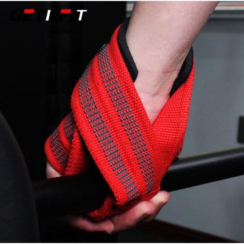 Getinfit 1 Pair Figure 8 Weight Lifting Straps Weightlifting Powerlifting Sport Gym Fitness Bodybuilding Barbell Wrist Support
