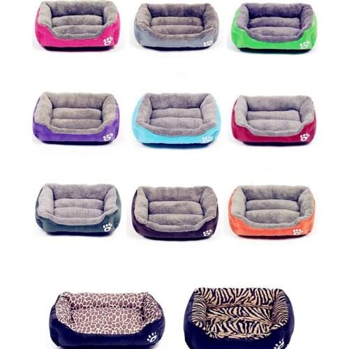 S-3XL 13 Colors Paw Pet Sofa Dog Beds Waterproof Bottom Soft Fleece Warm Cat Bed House Petshop cama perro