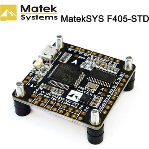 Matek Systems F405-STD BetaFlight STM32F405RGT6 Flight Controller Built-in OSD Inverter for SBUS Input for FPV Racing Quad Drone