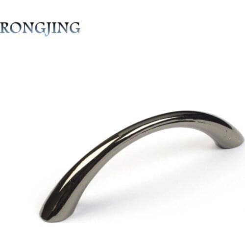 Modern Furniture Knobs Kitchen Cabinet Drawer Handles Cupboard Closet Dresser Drawer Black Nickel Pulls Shoes Box Handle 64mm