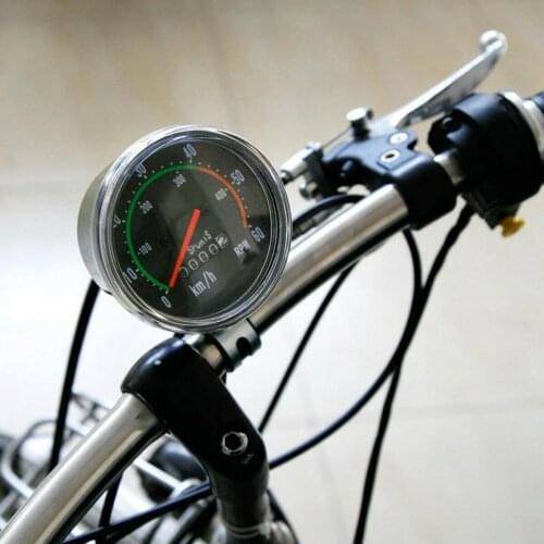 Old School Style Bike Speedometer Auto-reset Analog Odometer Classic Style with Crystal Acrylic for 26 28 29 27.5” Bicycle