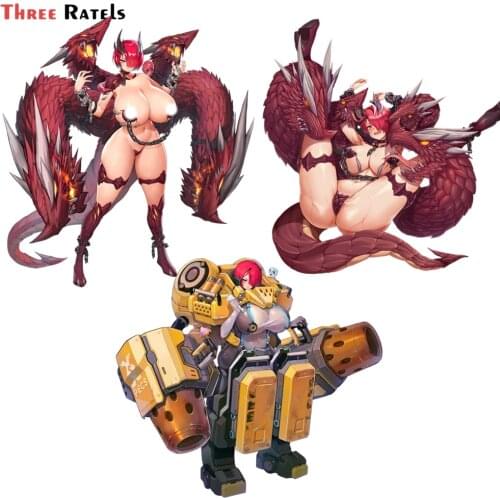 Three Ratels F2 BBW anime Ignis sexy girl for last origin game Waterproof Sticker For Luggage Car Guaitar Skateboard Phone