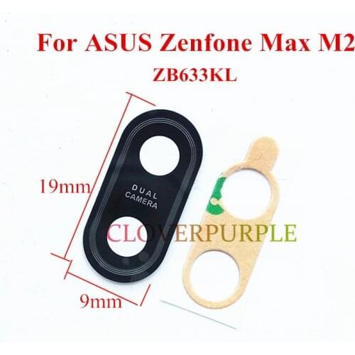Rear Back Camera Glass Lens Replacement Parts with Sticker for ASUS Zenfone Max M2 ZB633KL