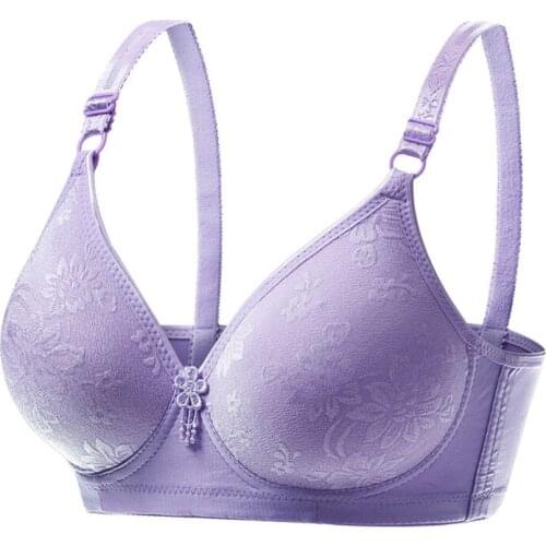 New underwear without underwire Middle-aged and elderly bra thin cotton bra without underwire