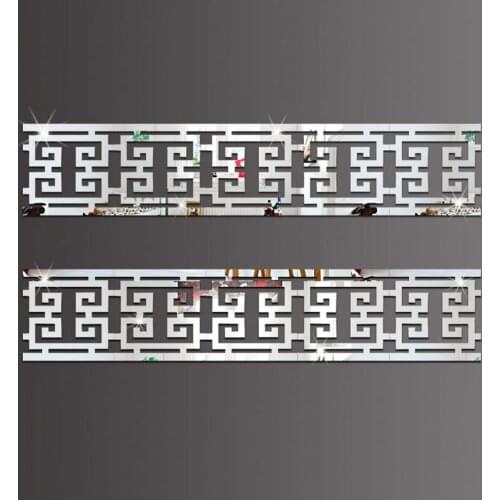 JM008C 10cm*10cm*10pcs a Bag Waistline Crystal Acrylic Mirror Self Adhesive Wall Sticker