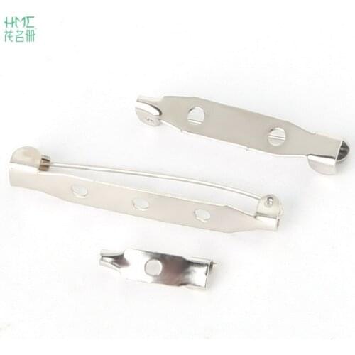 15/30/38mm 50-100pcs Plated Rhodium Iron Brooch Base Brooch Pins Jewelry Findings For Jewelry Making DIY Accessories