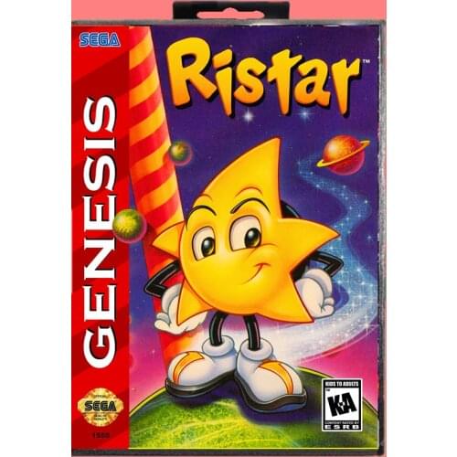 Ristar 16 bit MD Game card with Retail Box For Sega Genesis & Mega Drive
