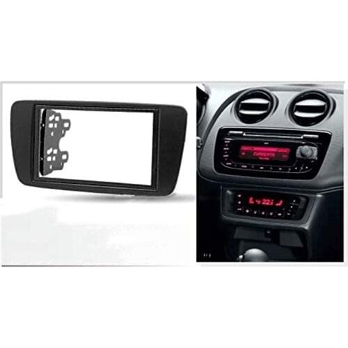2 DIN Adapter CD Trim Panel Stereo Interface Radio Car Frame Panel Fascia for SEAT Ibiza 2008