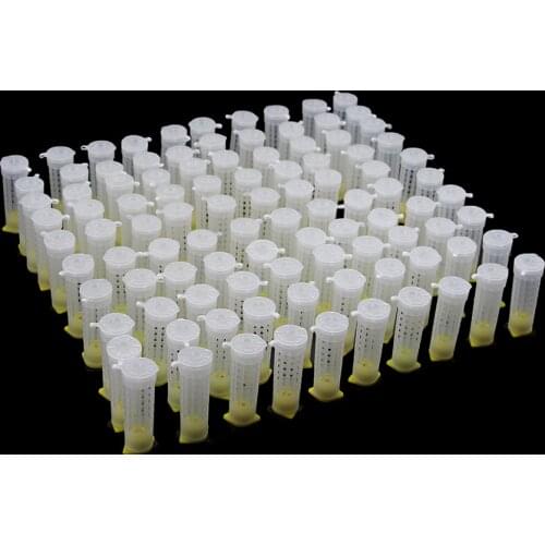 200PCS Wholesale Beekeeping Bee Tools Protection Cover Cell Queen Rearing System Cages Cup Box Base Catcher Plastic Supplies