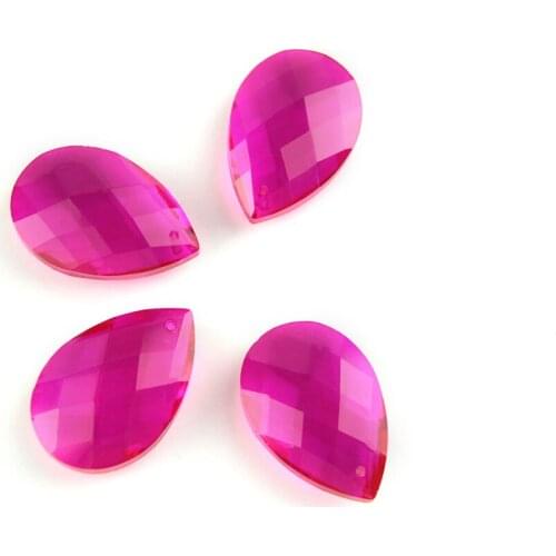 38mm/50mm Rose Tear Drop Glass Crystal Prism DIY Pendant Chandelier Jewelry Suncatcher Space Faceted