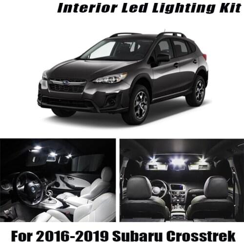 8pcs White Car LED Bulbs Interior Map Dome Light Kit Fit For 2016 2017 2018 2019 Subaru Crosstrek Trunk Cargo License Plate Lamp